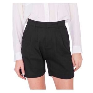 ANINE BING Women’s Woven Pleated Black Trouser Short size large